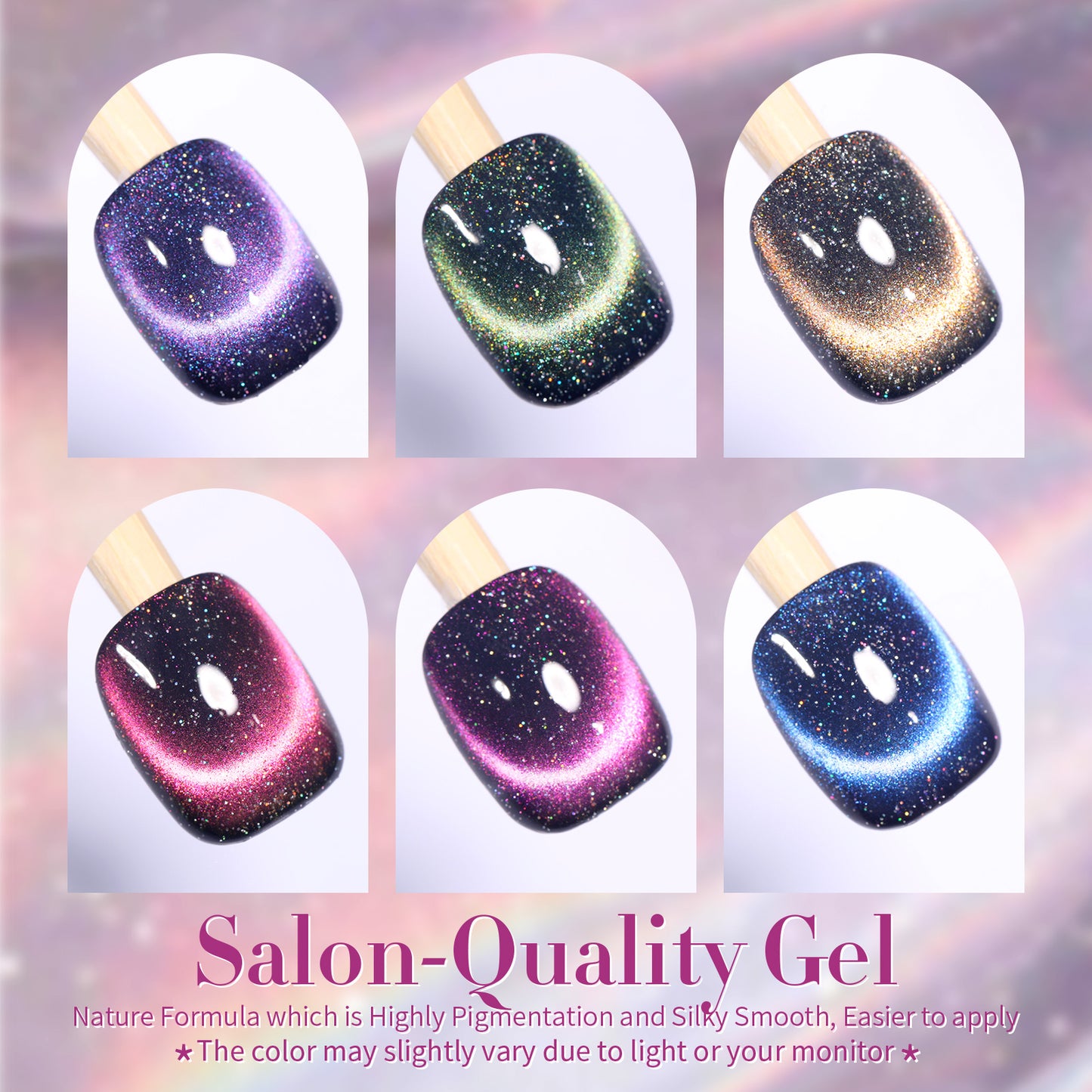 Set 6 Esmaltes Gel 10 ml - Cat Magnetic #01
