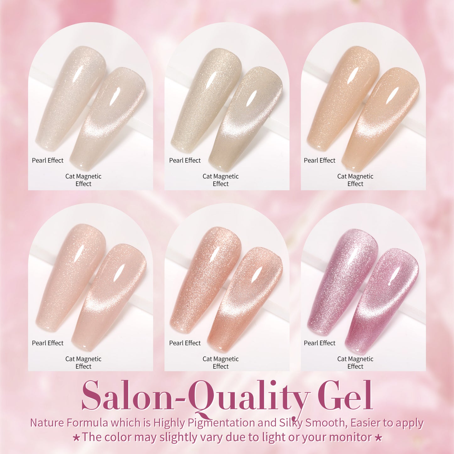 Set 6 Esmaltes Gel 10 ml - Aurora Pink 1