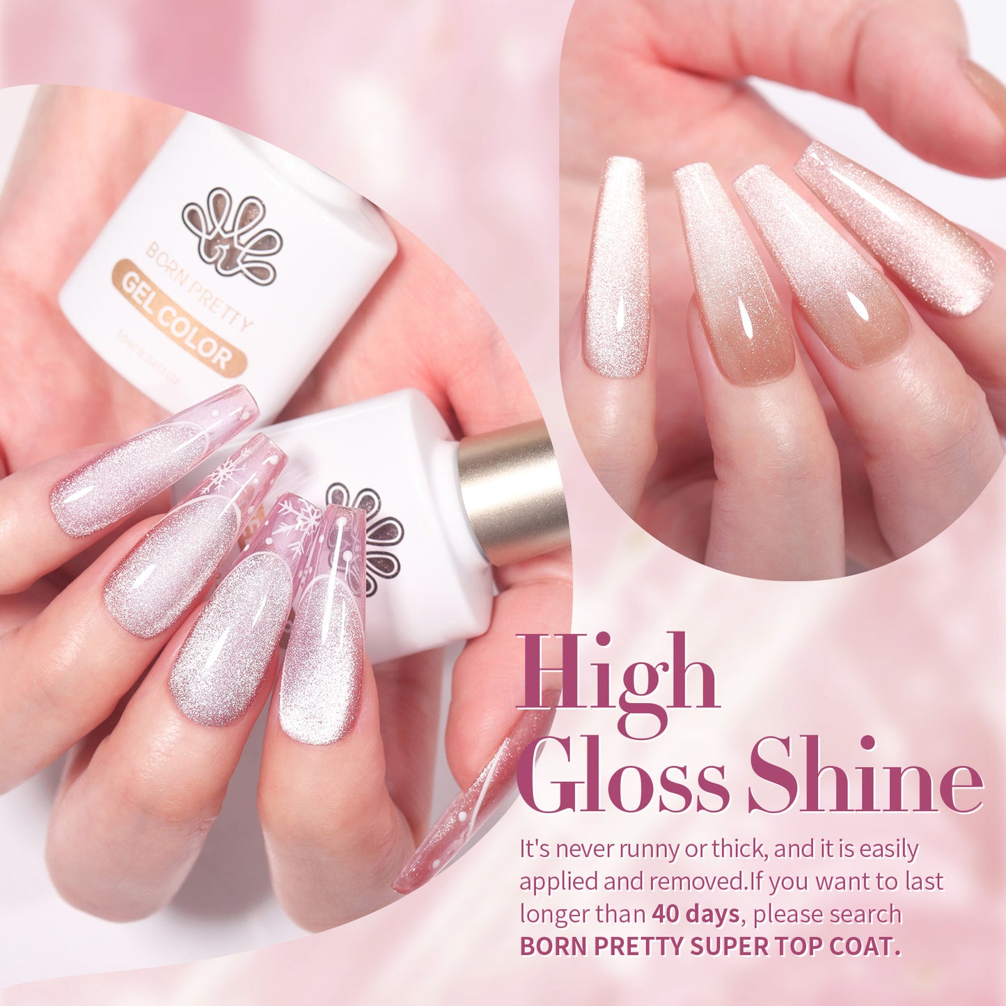 Set 6 Esmaltes Gel 10 ml - Aurora Pink 1