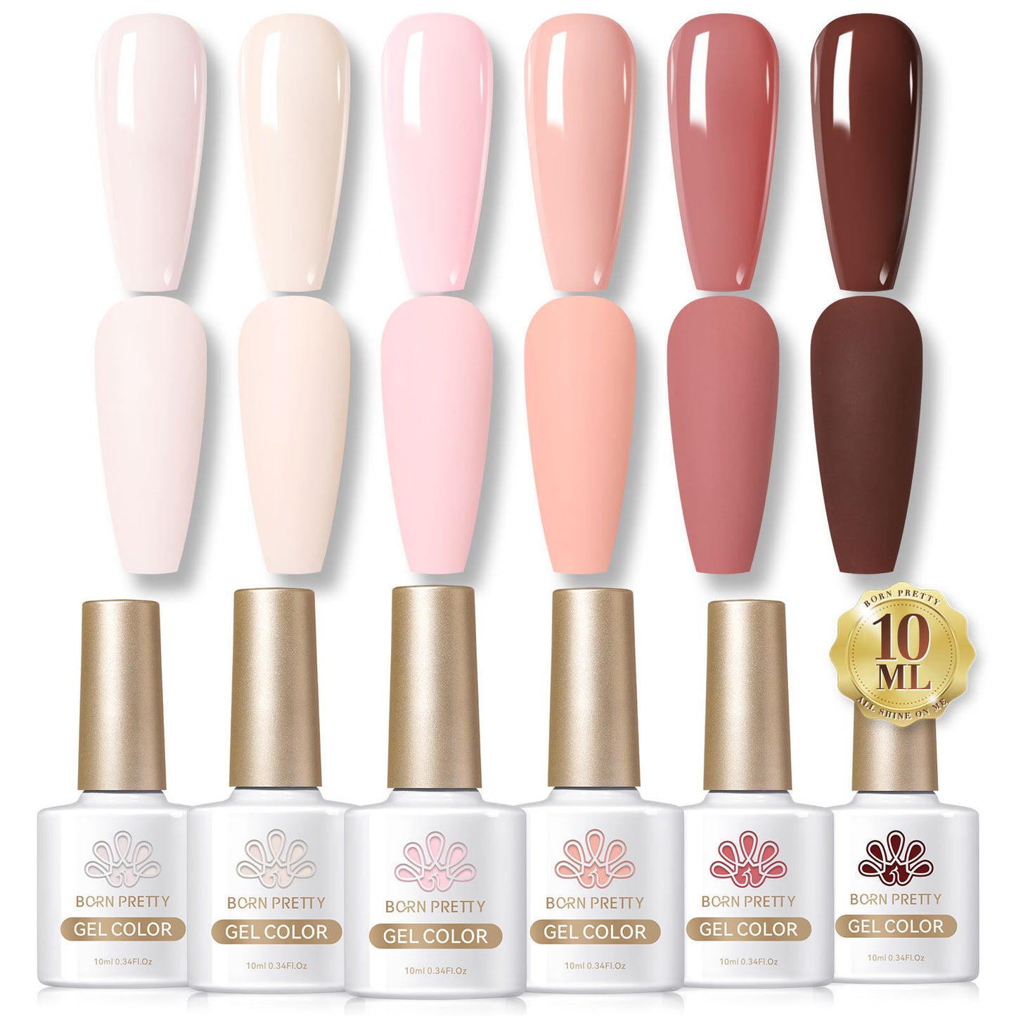 Set 6 Esmaltes Gel 10ml - Naturaleza #01