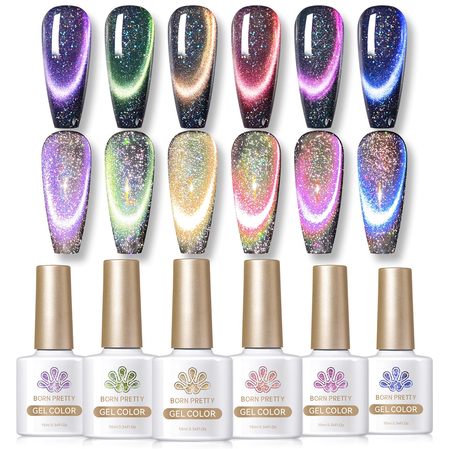 Set 6 Esmaltes Gel 10 ml - Cat Magnetic #01