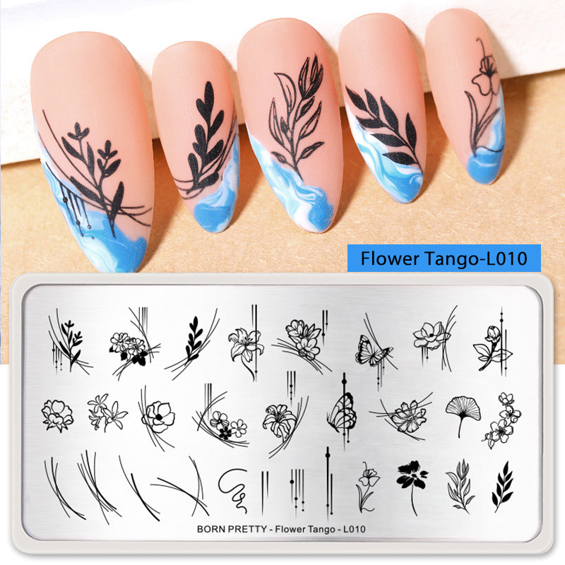 Placa Stamping Flores Tango #010