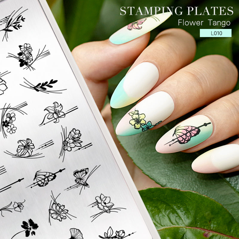 Placa Stamping Flores Tango #010